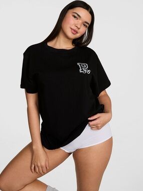 PINK Victoria's Secret(XL) Campus oversized pocket t-shirt